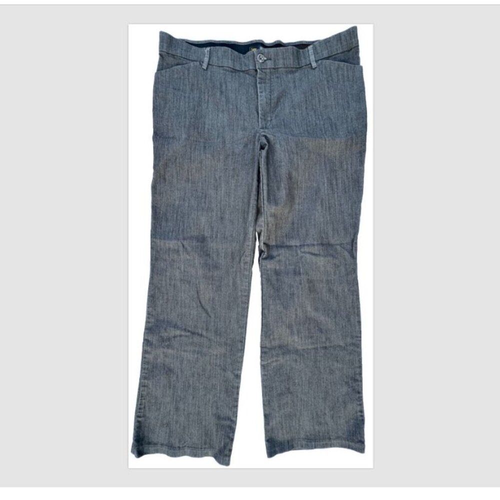 Lee Regular Fit Grey Trouser Mid Rise Flex Motion Size 18 Medium